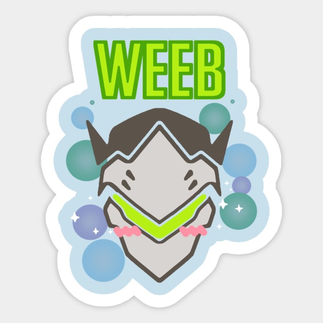 Weeb Genji Sticker by uppercaseQ